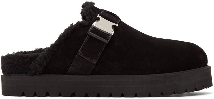 Moncler Black Suede Mon Mule Slides - Picture 5