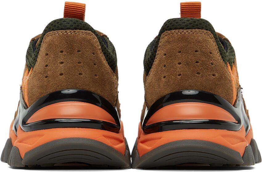 Moncler Enfant Kids Khaki  Orange Leave No Trace Sneakers