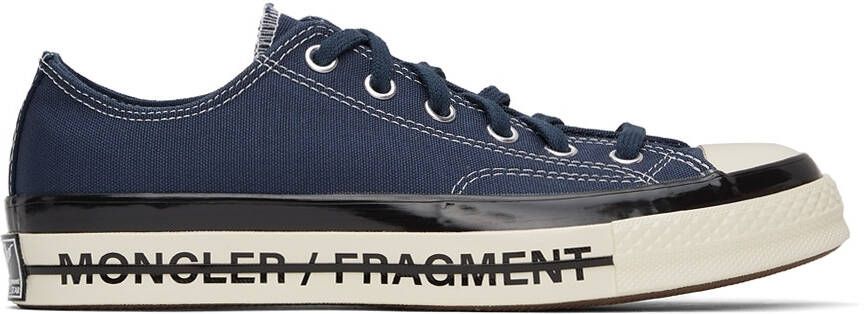 Moncler Genius 7 Moncler FRGMT Hiroshi Fujiwara Converse Navy Fraylor III Chuck 70 Sneakers - Picture 5