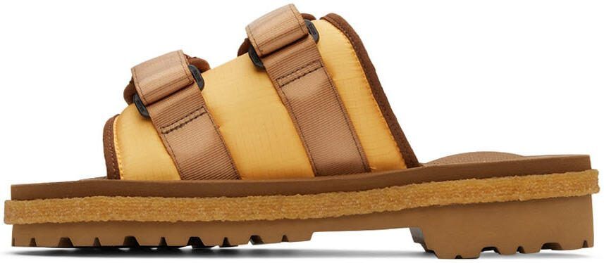 Moncler Genius 2 Moncler 1952 Orange  Tan Moto Mountain Sandals - Picture 3