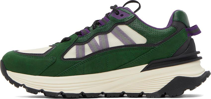 Moncler Beige  Green Lite Runner Sneakers - Picture 3