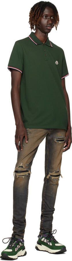 Moncler Beige  Green Lite Runner Sneakers - Picture 4