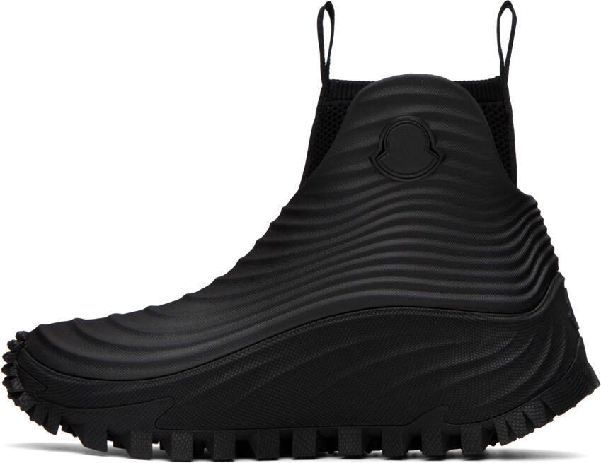Moncler Black Aqua High Rain Boots - Picture 3