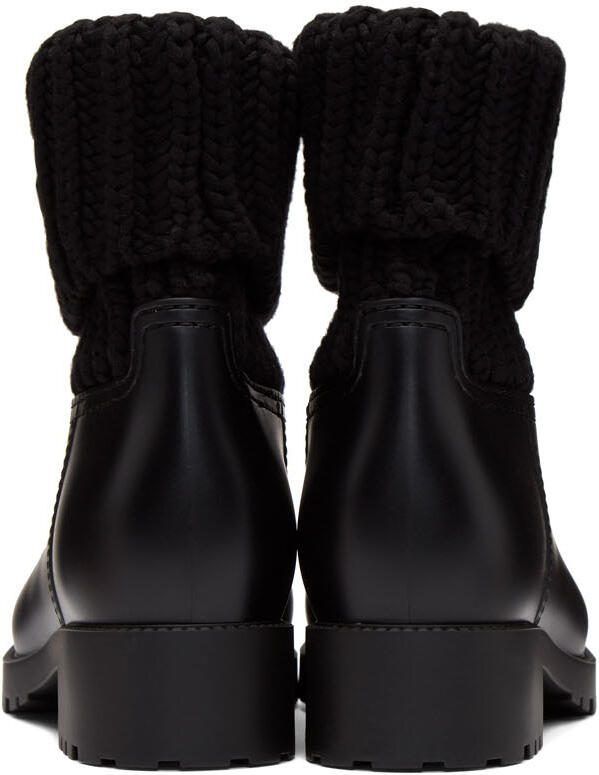 Moncler Black Knit Ginette Boots - Picture 4