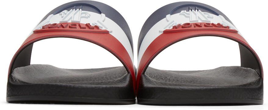 Moncler Black Striped Basile Slides - Picture 3