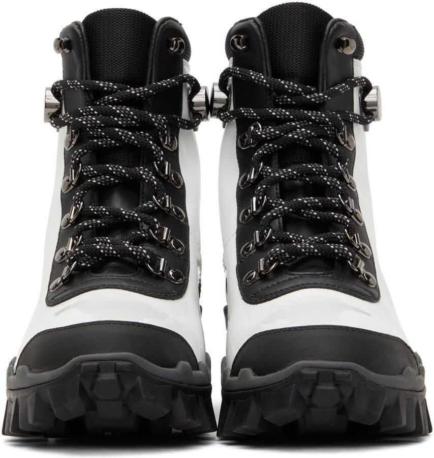 Moncler White  Black Helis Boots