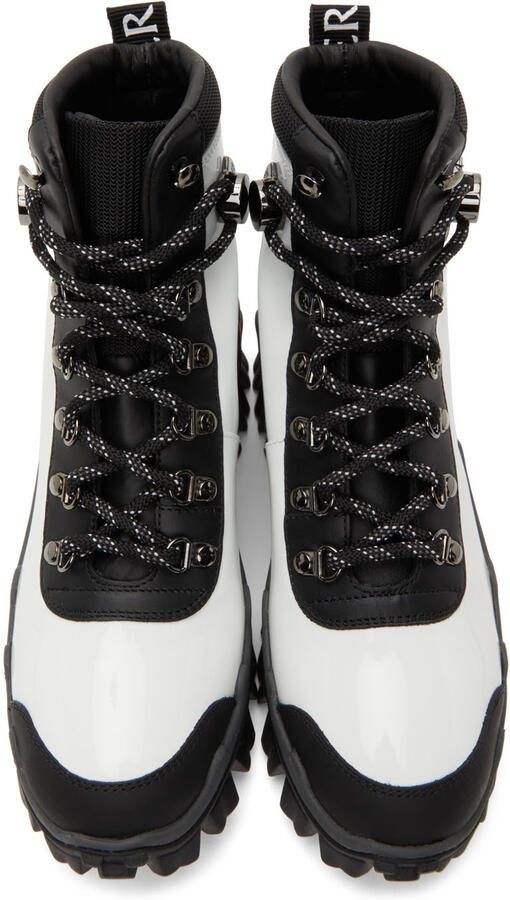 Moncler White  Black Helis Boots - Picture 4