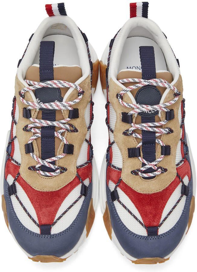 Moncler White  Navy Compassor Sneakers
