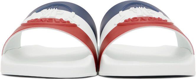 Moncler White Basile Slides - Picture 3