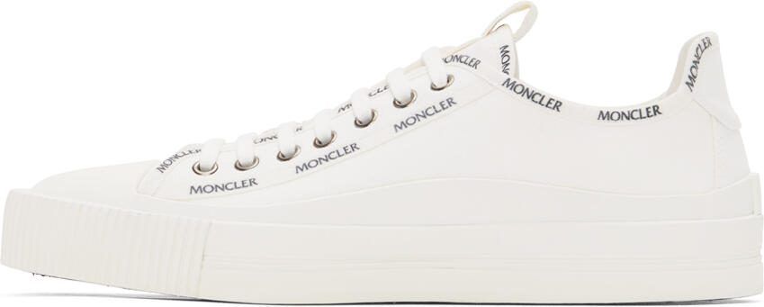 Moncler White Canvas Glissiere Sneakers - Picture 2