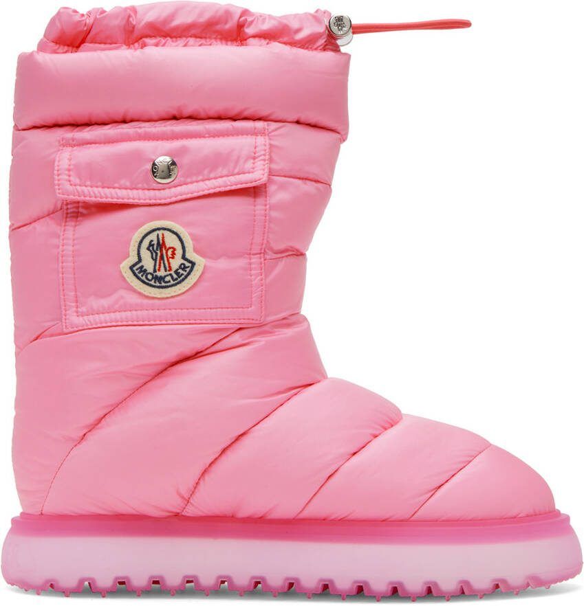 Moncler Pink Gaia Pocket Down Boots - Picture 4