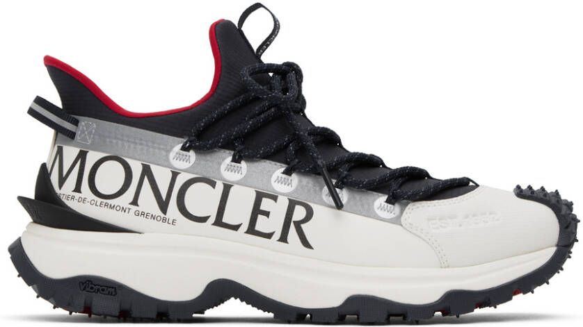 Moncler White  Navy Trailgrip Lite 2 Sneakers - Picture 3