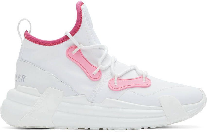 Moncler White  Pink Lunarove Sneakers
