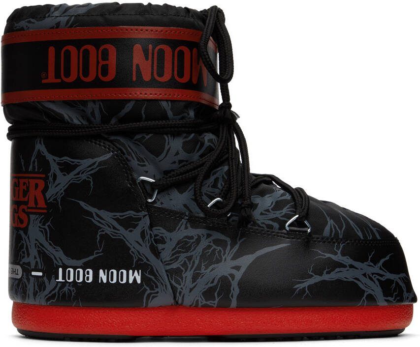 Moon Boot Black  Red Stranger Things Edition Icon Low Boot