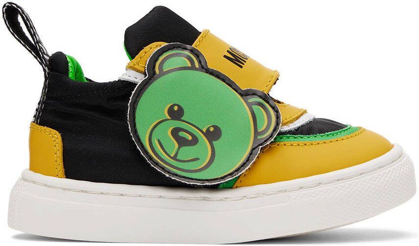 Moschino Baby Yellow  Black Teddy Sneakers - Picture 4