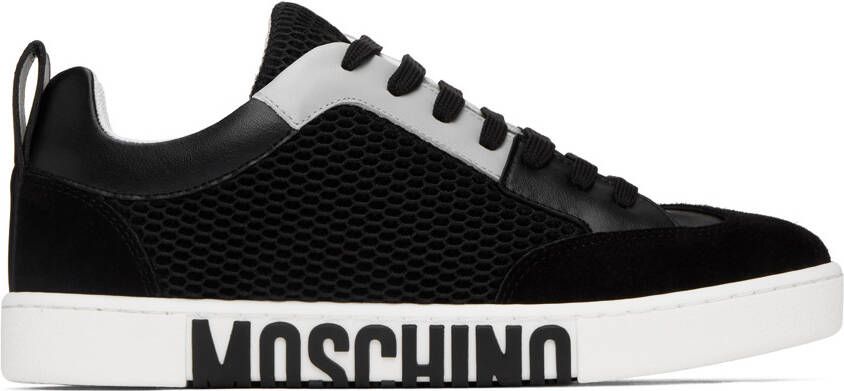 Moschino Black  Gray Side Logo Sneakers - Picture 5