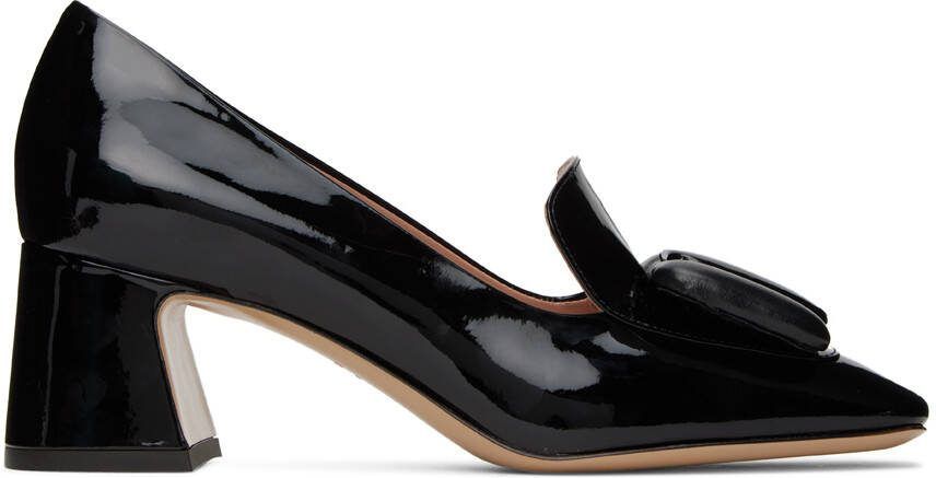 Moschino Black Puffy Bow Heels - Picture 4
