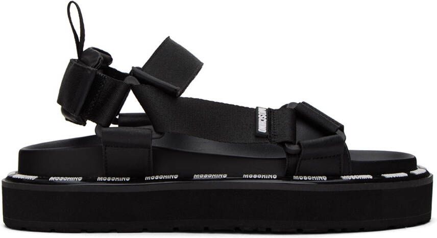 Moschino Black Webbing Sandals - Picture 5