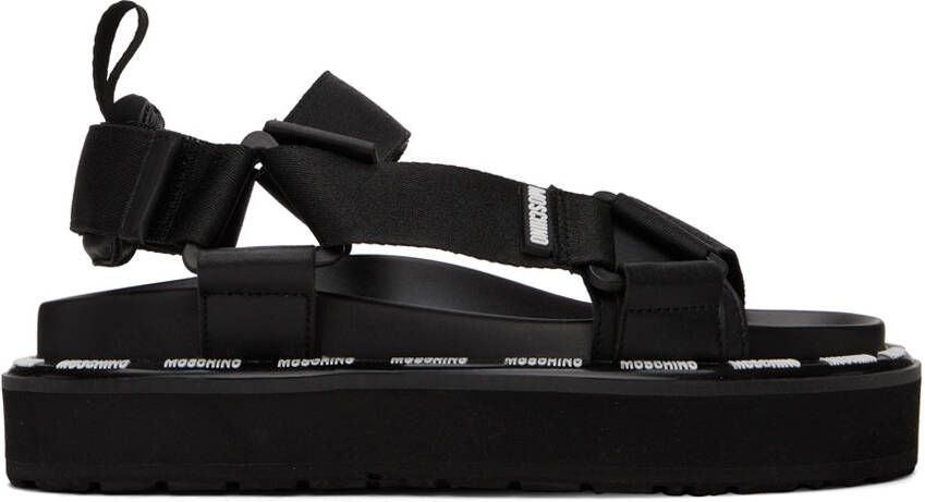 Moschino Black Webbing Sandals - Picture 5