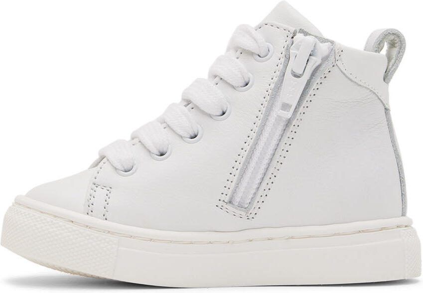 Moschino Baby White Maxi Logo Sneakers - Picture 2