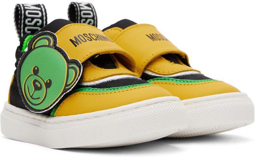 Moschino Baby Yellow  Black Teddy Sneakers - Picture 3