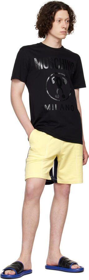 Moschino Black  Blue Logo Slides - Picture 3