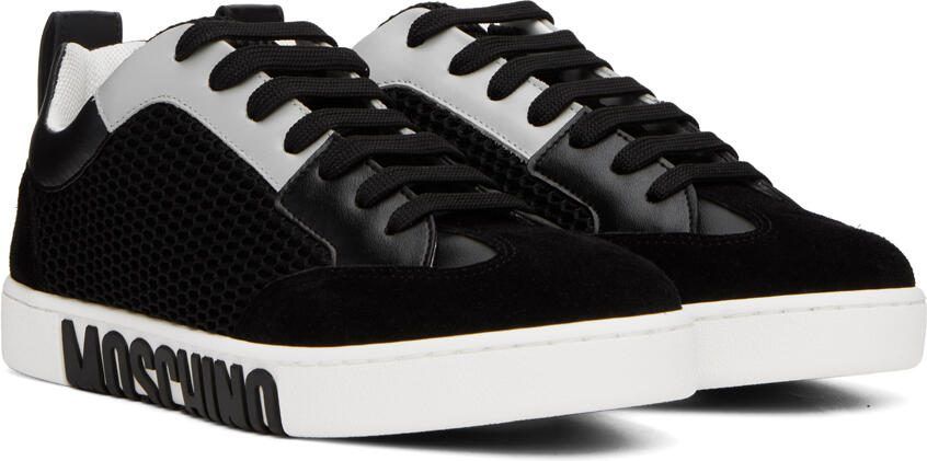 Moschino Black  Gray Side Logo Sneakers - Picture 2