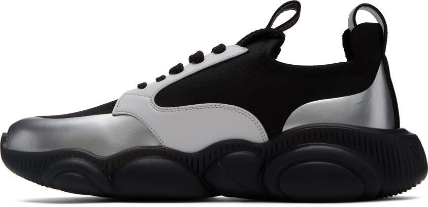 Moschino Black  Silver Teddy Sneakers - Picture 3