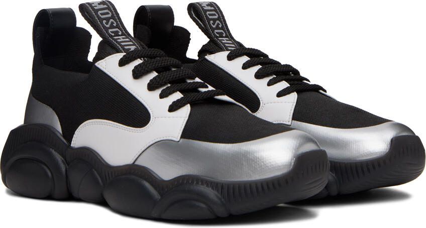 Moschino Black  Silver Teddy Sneakers - Picture 2