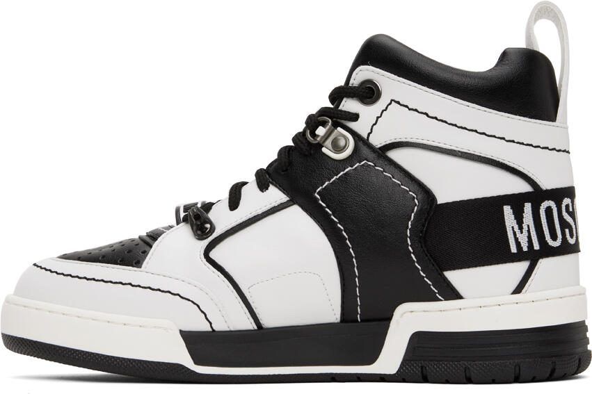 Moschino Black  White Streetball Sneakers - Picture 2