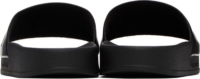 Moschino Black Embossed Sandals