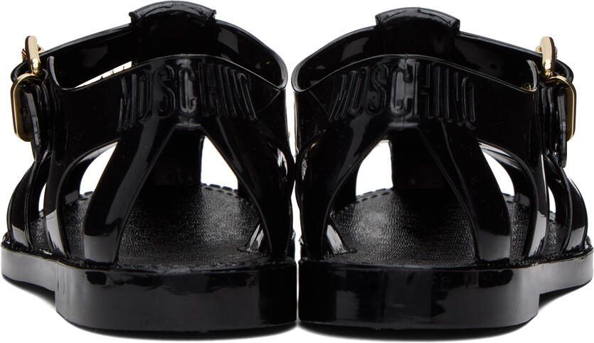 Moschino Black Jelly Sandals