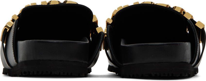 Moschino Black Logo Lettering Loafers
