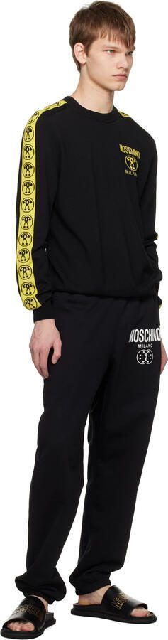 Moschino Black Logo Sandals - Picture 4