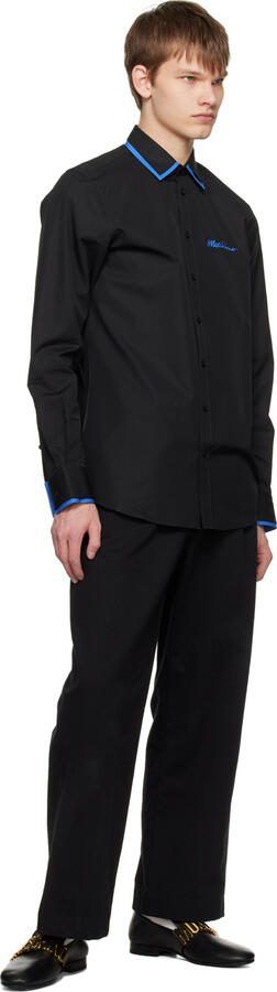 Moschino Black Maxi Lettering Loafers - Picture 4