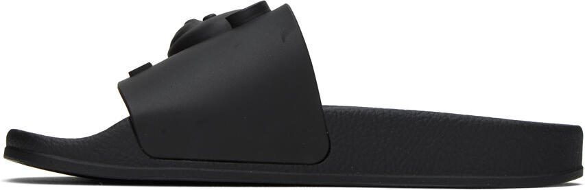 Moschino Black Pool Slides - Picture 3