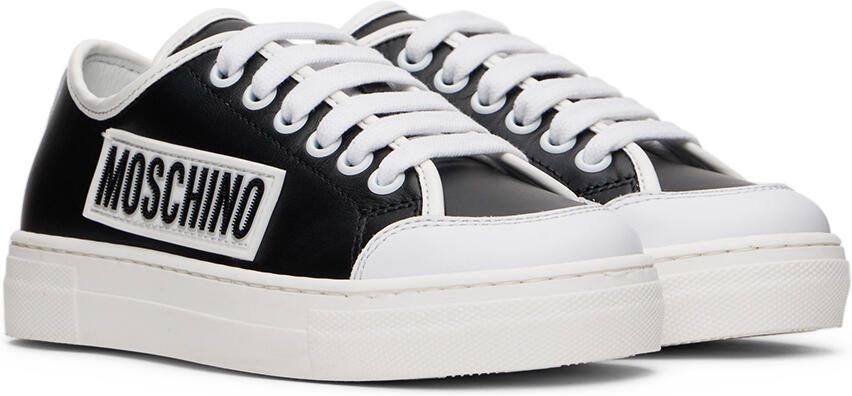 Moschino Kids Black  White Paneled Sneakers - Picture 2
