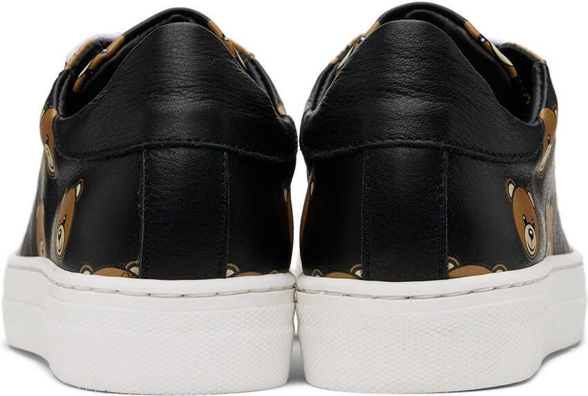 Moschino Kids Black Teddy Print Sneakers
