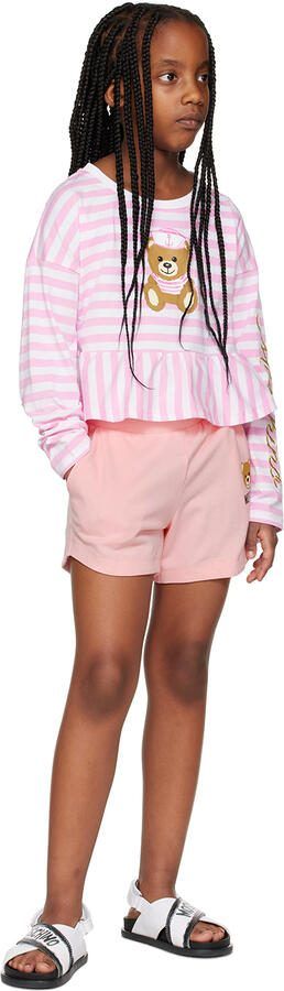 Moschino Kids White Criss-Cross Sandals - Picture 4