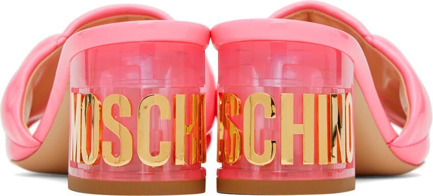 Moschino Pink Quilted Mules