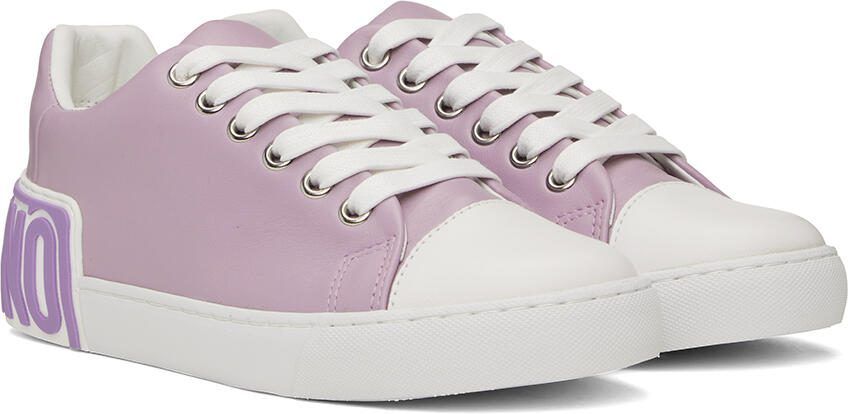 Moschino Purple Logo Sneakers - Picture 2