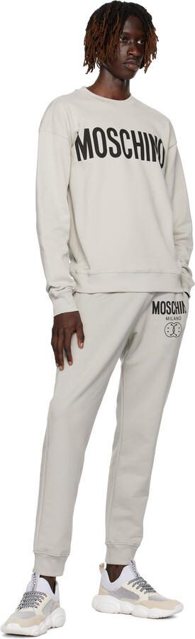 Moschino White  Beige Teddy Sneakers - Picture 4