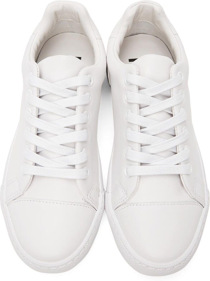 Moschino White  Black Logo Sneakers