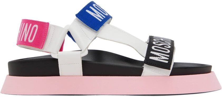 Moschino Multicolor Logo Tape Sandals - Picture 4