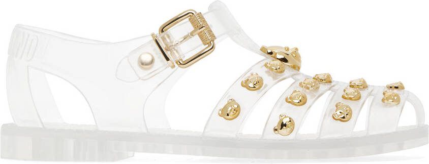 Moschino Transparent Teddy Studs Jelly Sandals - Picture 5