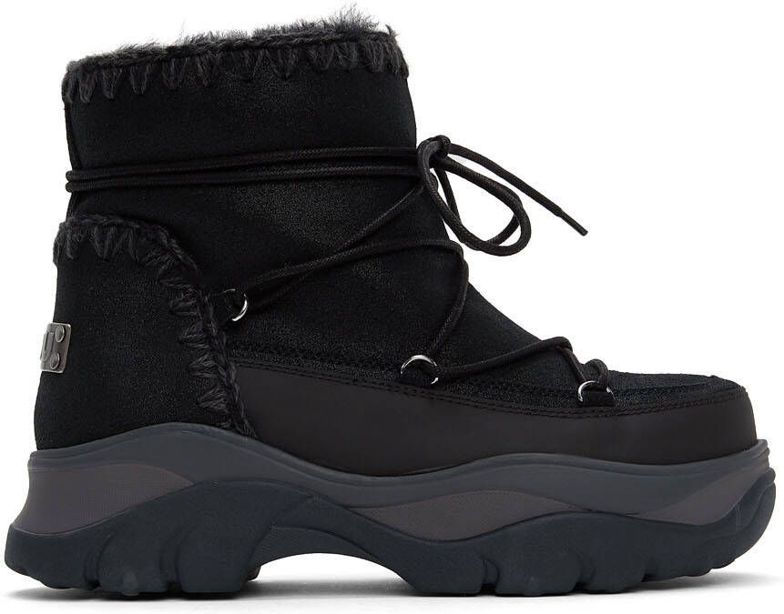 Mou Black Chunky Sneaker Lace-Up Boots - Picture 5