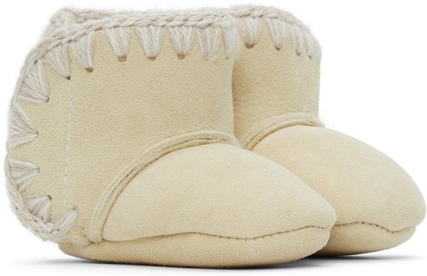 Mou Baby Off-White Velcro Suede Pre-Walkers - Picture 2