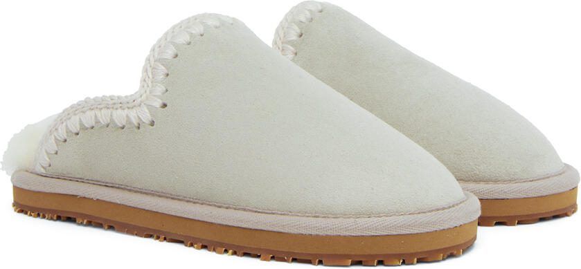 Mou Gray Stitch Slippers - Picture 2