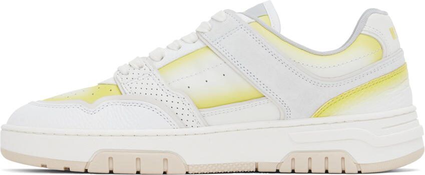 MSGM White  Yellow Scrapa UOMO Sneakers - Picture 3