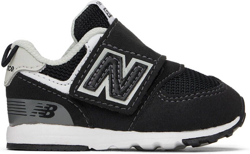 New Balance Baby Black 574 NEW-B Hook  Loop Sneakers - Picture 4